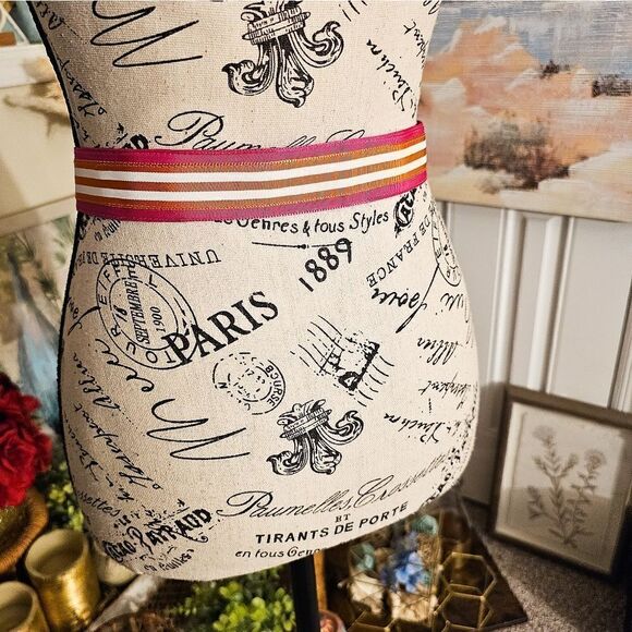 J. Crew Preppy Grosgrain Ribbon Silver D. Ring Belt. - Picture 2 of 15